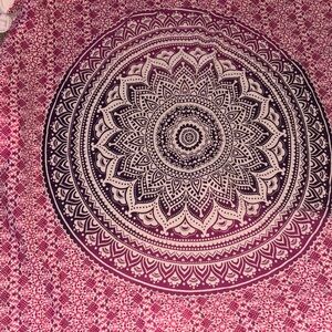 Pretty pink and purple tapestry